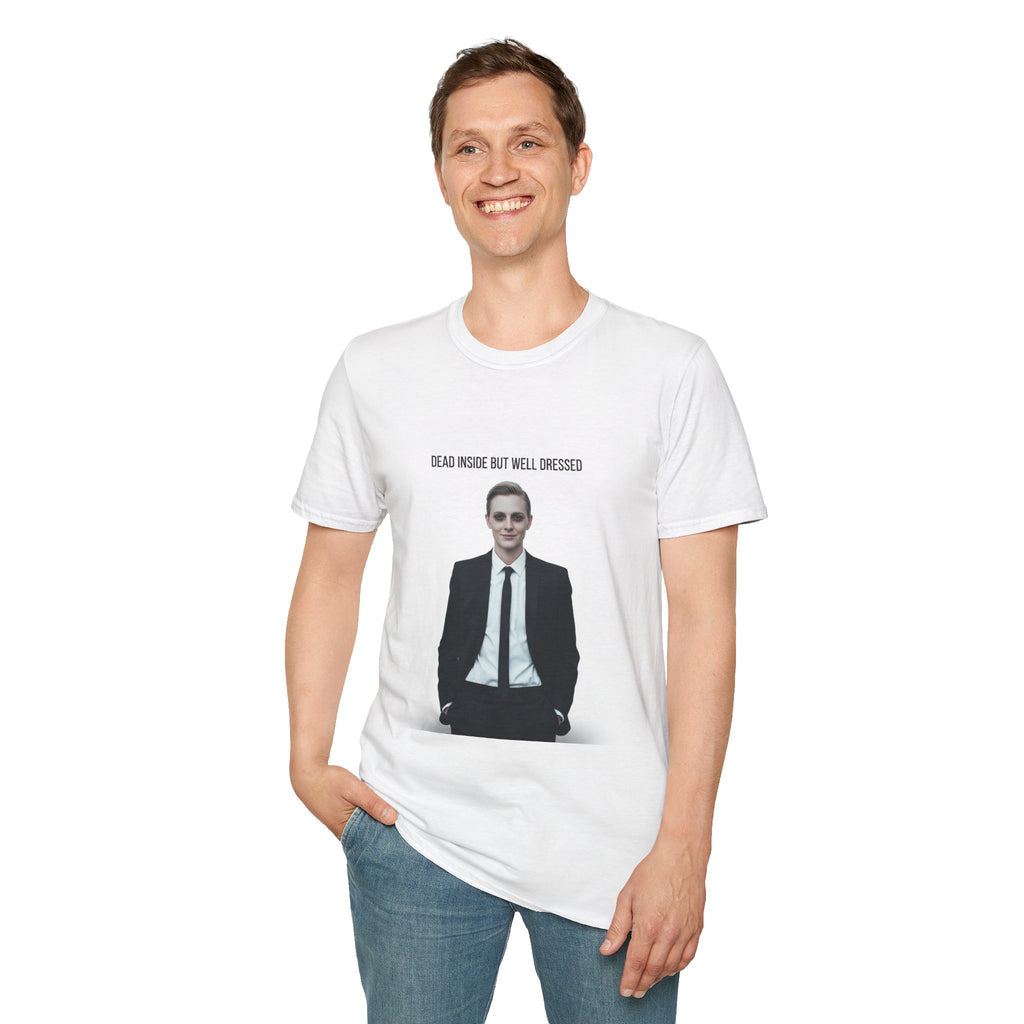 T‑Shirt — "Dead Inside But Well Dressed" Suit Graphic Tee